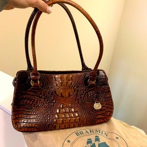 Brahmin Brown Satchel/Purse with protective bag